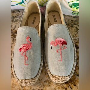 NWOT SOLUDOS Chambry Flamingo Espadrilles Shoes Sz 6 Light Blue